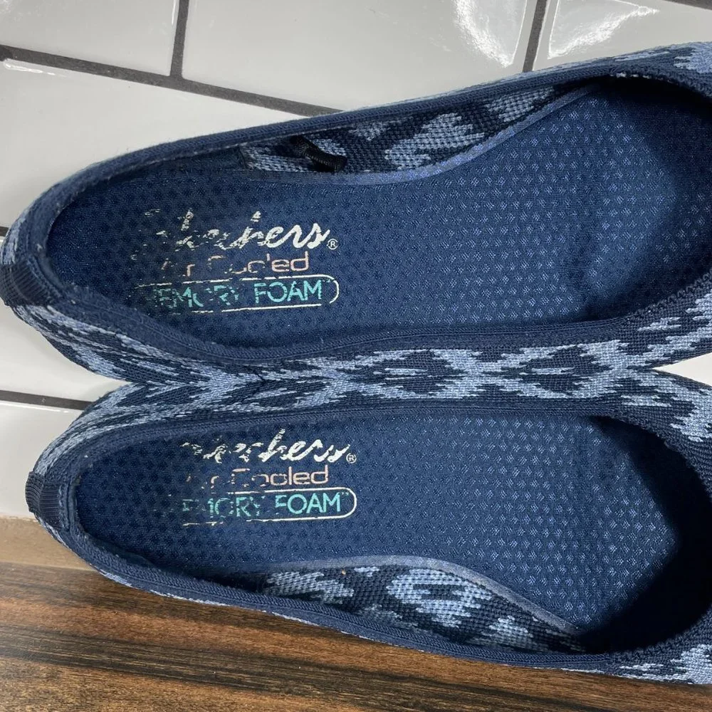 Skechers Cleo Sweet Tribe Womens Size 8 Shoes Blue Stretch Fit Ballet Flats_10